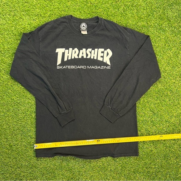 Thrasher Skategoat Logo Long Sleeve‎ T Shirt Black Mens Size Medium - Picture 6 of 6